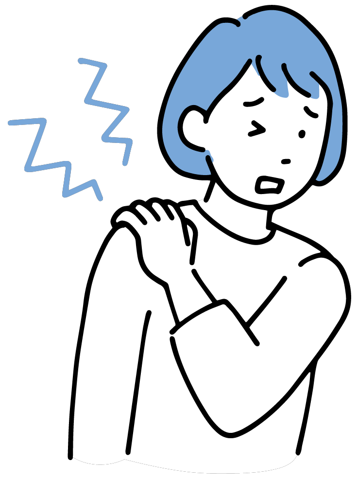 肩が凝った女性のイラスト